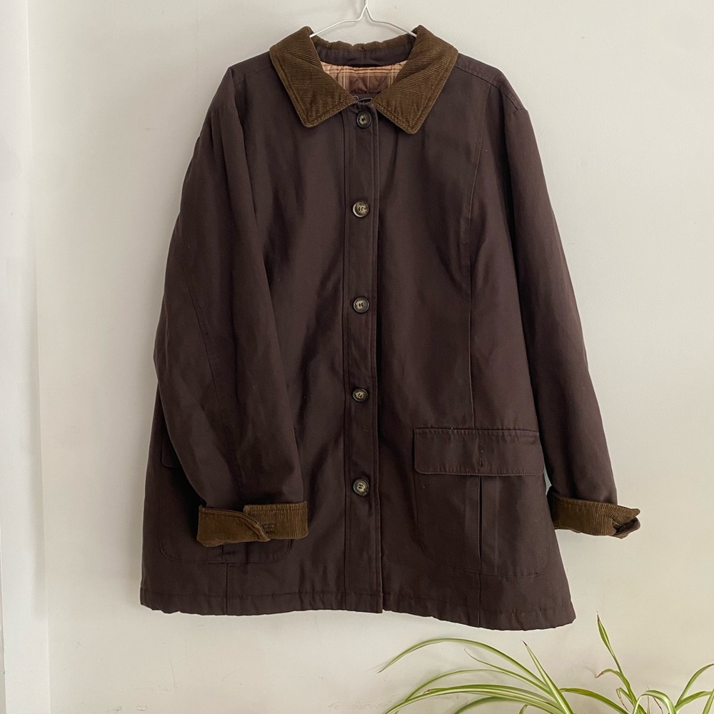 New With Tags Brown Corduroy-Collar Barn Jacket